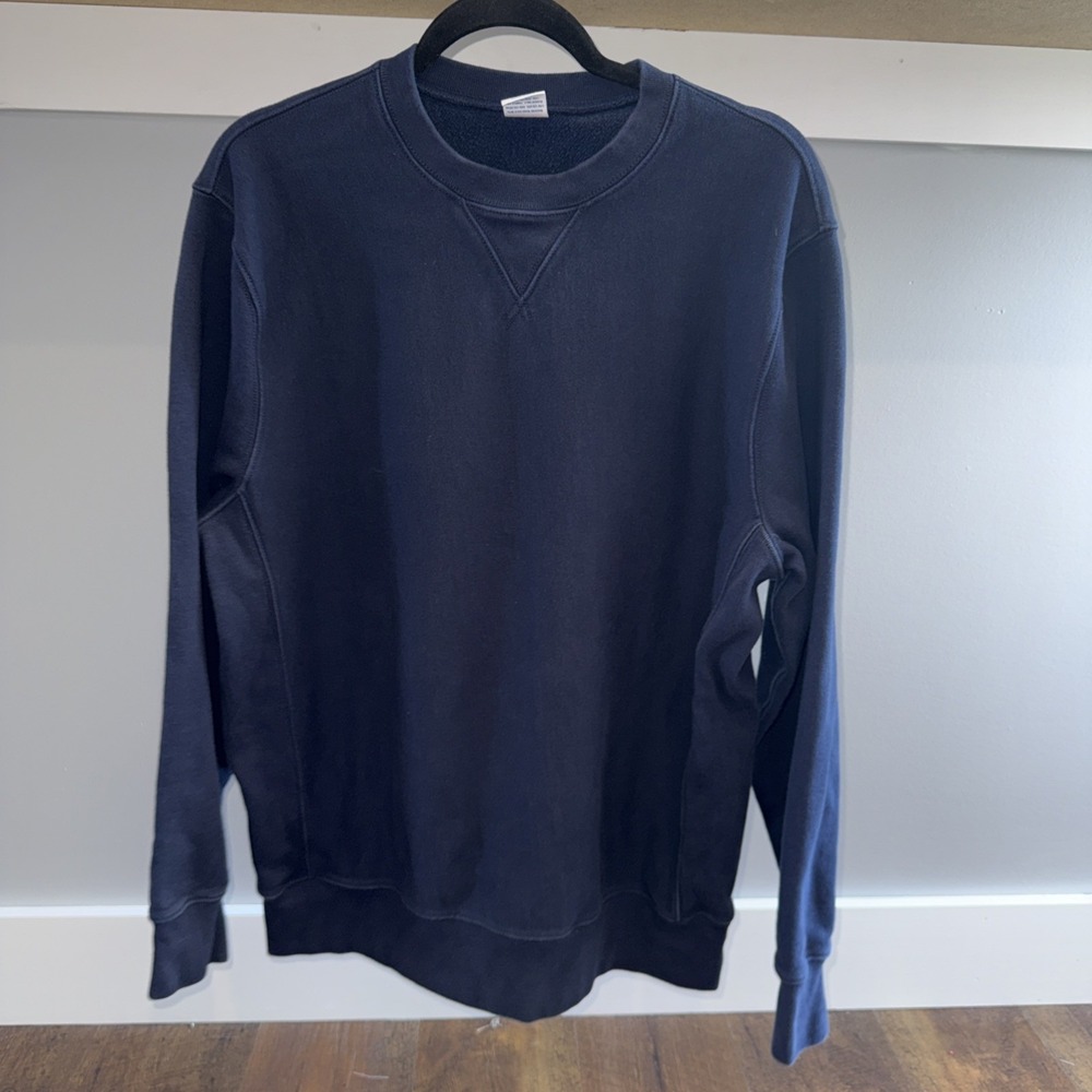 Men's J. Crew 14oz. heritage crewneck sweatshirt, navy, size Large
